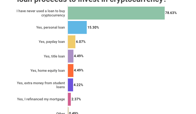 Almost a quarter of US investors used loans to buy crypto