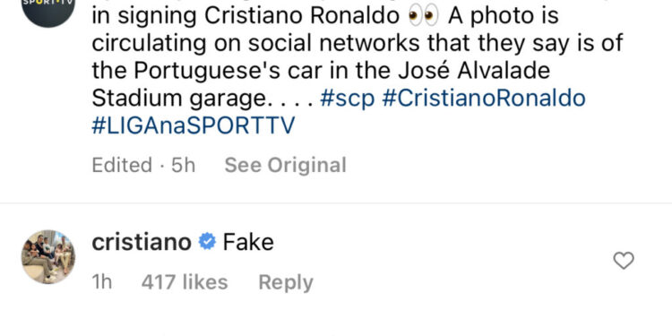 Cristiano Ronaldo responds to Sporting loan transfer rumours