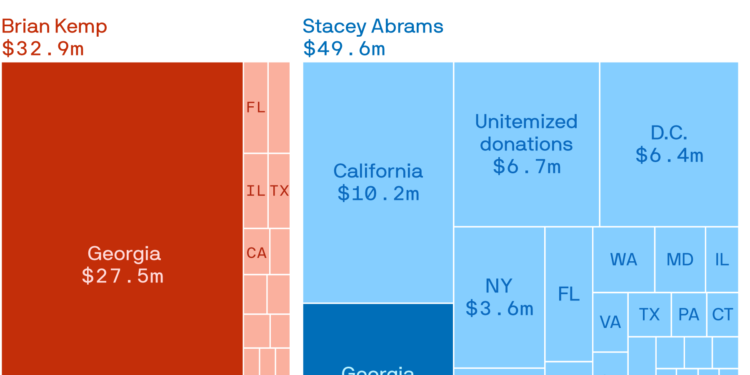 Stacey Abrams’ blockbuster fundraising driven by out-of-state money